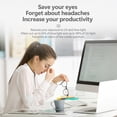 thumbnail image 4 of 23-inch ABS Monitor Screen Protector: Anti-Blue Light & UV Protection, Hanging Design for Eye Care, Scratch-Resistant, Dirt-Proof, Easy Installation, Universal Fit for 12.5-32 inch Desktop/Laptop, 4 of 6