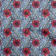 thumbnail image 1 of oneOone Tissu Flex Coton Rouge Tropical Matériel de Couture Imprimé Tissu au Mètre 40 Pouces de Large, 1 of 5