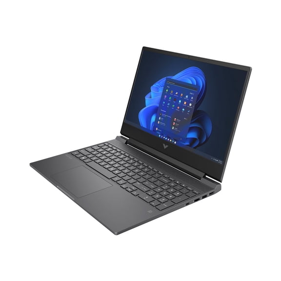 Victus by HP Laptop 15-fa1300nr - Intel Core i5 - 12450H / jusqu'à 4,4 GHz - Win 11 Home - GeForce RTX 4050 - 8 Go RAM - 512 Go SSD NVMe - 15,6 Pouces IPS 1920 x 1080 (Full HD) @ 144 Hz - Gigabit Ethernet - Wi‐Fi 6, Bluetooth - mica silver, black chrome (logo) - Clav.: US