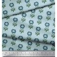 thumbnail image 2 of Soimoi Poly Georgette Fabric Leaves & Floral Block Fabric Prints by Yard 52 Inch Wide, 2 of 3