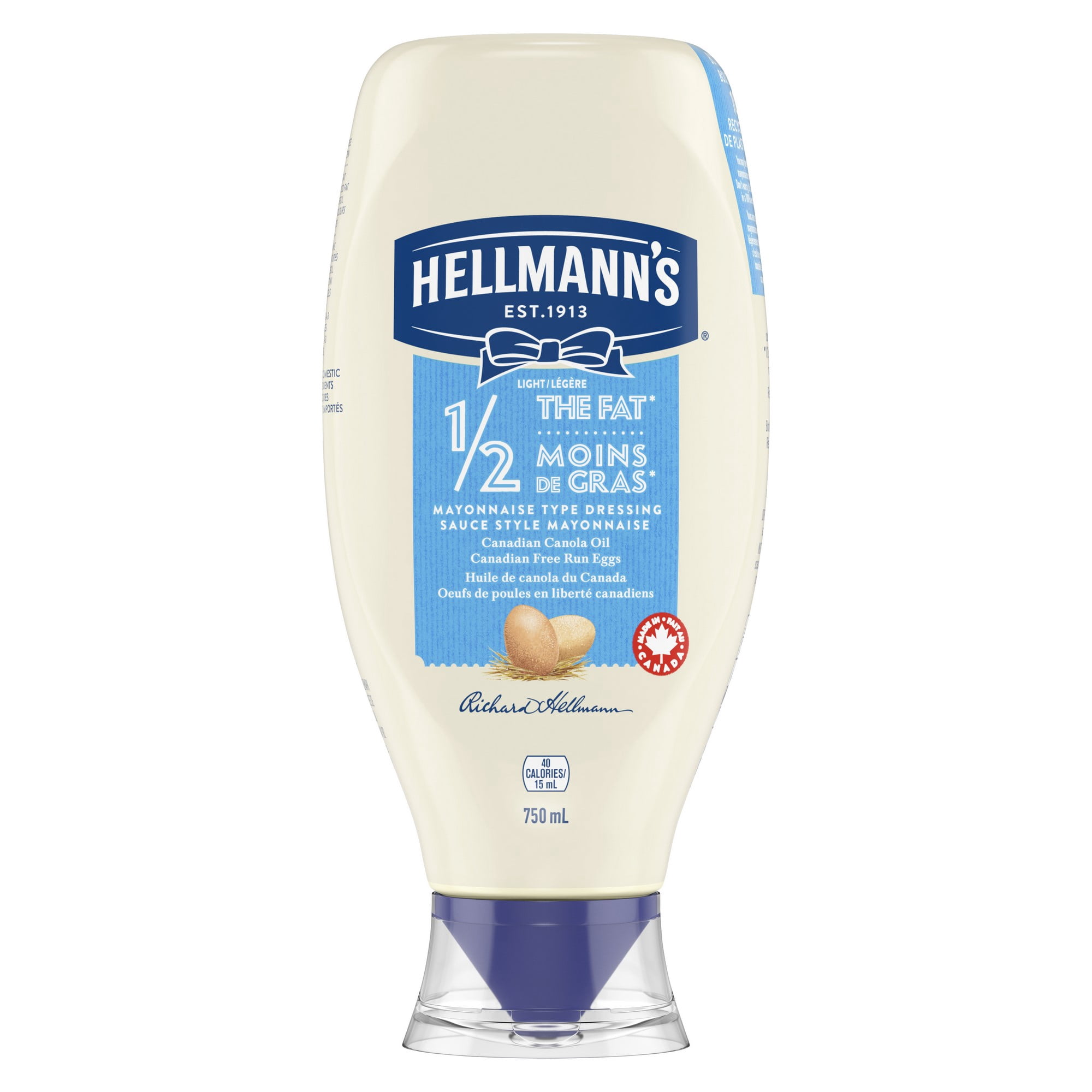 Hellmann's Sauce Style Mayonnaise Légère Moitié Moins de Gras