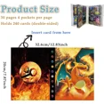 thumbnail image 2 of Classeur de Cartes à Collectionner, Album Porte-Livres à 4 Pochettes, Convient au Jeu TCG 240 Cartes-OPA5, 2 of 5