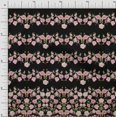 thumbnail image 1 of Soimoi Black Poly Georgette Fabric Flowerpecker & Floral Panel Printed Craft Fabric by The Yard 52 Inch Wide, 1 of 5