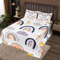 thumbnail image 2 of Erosebridal Cartoon Rainbow Coverlet Set Queen, Dreamy Galaxy Bedding Set, Cloud Star Decor 3pcs, 2 of 5