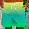 thumbnail image 4 of FAIWAD Mens Gradient Shorts Quick Dry Elastic Waist Beach Shorts Workout Sports Lightweight Sweatpant, 4 of 9