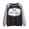 thumbnail image 5 of 50 % de Rabais Liquidation Chandail en Molleton Surdimensionné pour Femmes 2023 T-shirt Imprimé Manches Longues Blouse Col Rond Hauts Décontractés Chandail en Molleton, 5 of 5