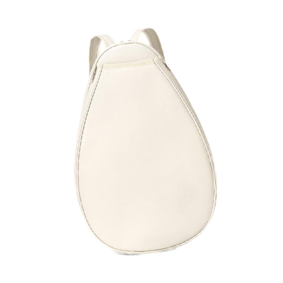 Siruishop Sac de Tennis Sac à Dos de Badminton Poche pour Pagaie Grande Capacité avec Fermeture Éclair Polyvalent Blanc