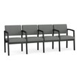 thumbnail image 1 of Lenox Steel Reception Waiting 4 Seats Chair / Black Steel / Light Gray, 1 of 5