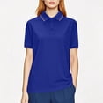 thumbnail image 2 of Polo pour Femmes, Haut Athlétique Uni à Manches Courtes Évacuant l'Humidité avec Col à Revers, Tenue Décontractée Toutes Saisons, 2 of 8