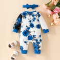 thumbnail image 3 of EDFBUYKRS Multipack Barboteuse pour Bébé Filles Manches Longues Imprimés Floraux Chandail à Enfiler Grenouillère Combinaison Vêtements, 3 of 3