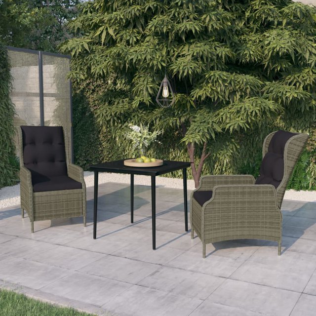 vidaXL Ensemble de Salle à Manger de Jardin 3 Pcs Brun