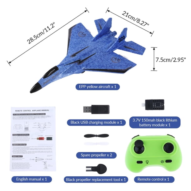 Mousse avion,F22 Blue 1B--Planeur gris de Camouflage RC F22 2.4G, avec Mousse avion,F22 Blue 1B--Planeur gris de Camouflage RC F22 2.4G, avec