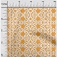 thumbnail image 2 of oneOone Silk Tabby Mustard Yellow Fabric Asian Floral Block Sewing Craft Projects Fabric Prints By Yard 42 Inch Wide, 2 of 5