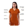 thumbnail image 3 of Adar Pro Movement Women's Sweetheart V-Neck Scrub Set, Cinnamon, M, 3 of 7