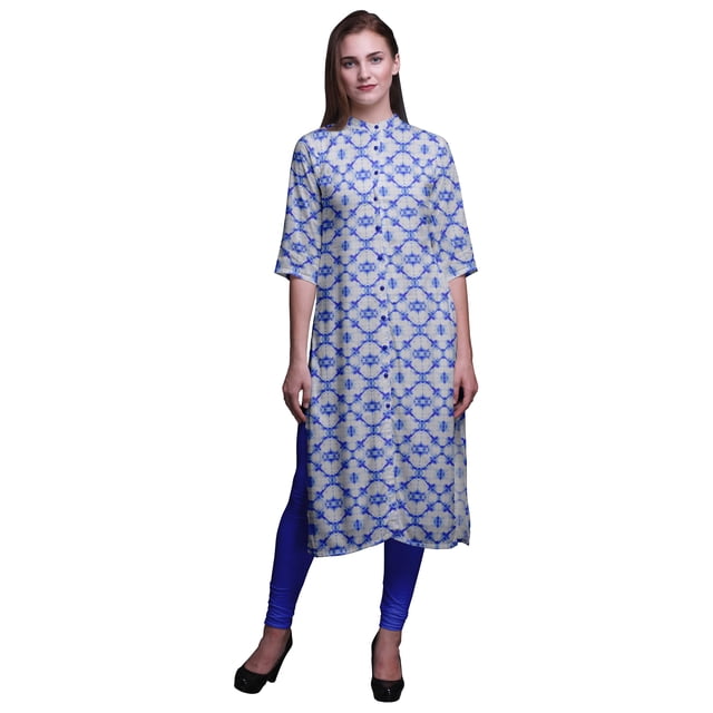 Bimba Kurti Droite Imprimée Kurtis pour Femmes Vêtements d'Été Petit