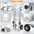 thumbnail image 2 of 3 In 1 Folding Hand Truck Dolly 770 lbs Capacity Convertible Utility Cart with 4 Wheels Elastic Rope Aluminum Foldable Hand Cart for Moving, 2 of 6