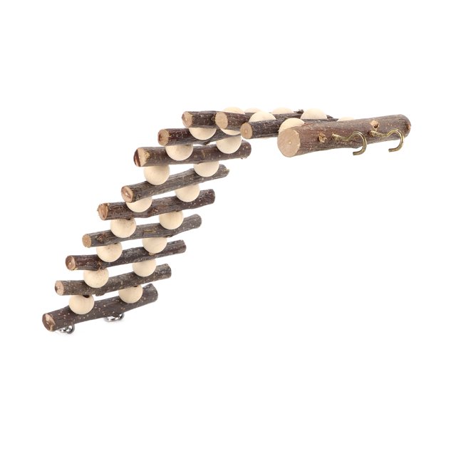 Hamster Wooden Ladder, Flexible Bendable Wooden Ladder Bridge With Beads For Small Pets