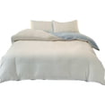 thumbnail image 1 of Blue Bed Set Suitable for 70.86 Inch Bed Type In Student Dormitories Comfortable and Soft Four Piece Bedding Set Fresh Color Washed Gray Bed Set, 1 of 6