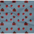 thumbnail image 4 of oneOone Cotton Poplin Twill Grayish Blue Fabric Red Insect Craft Projects Decor Fabric Printed By The Yard 56 Inch Wide, 4 of 4