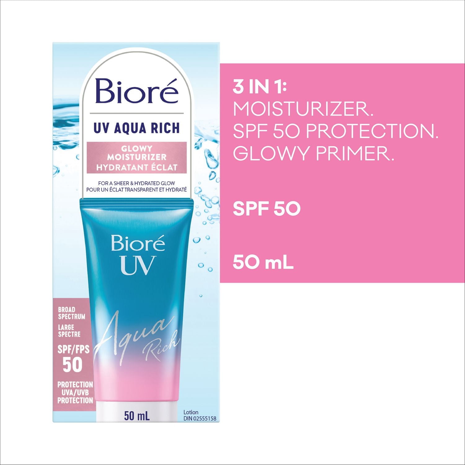 Bioré UV Aqua Rich Glowy Moisturizer with SPF 50