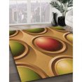 thumbnail image 3 of Ahgly Tapis de Zone Carré Transitionnel Lavable en Machine, Marron Selle, 7 Pieds Carré, 3 of 7