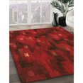 thumbnail image 3 of Ahgly Company Tapis Rectangulaire Lavable en Machine Intérieur Transitionnel Rouge Tomate, 3 Pieds x 5 Pieds, 3 of 7