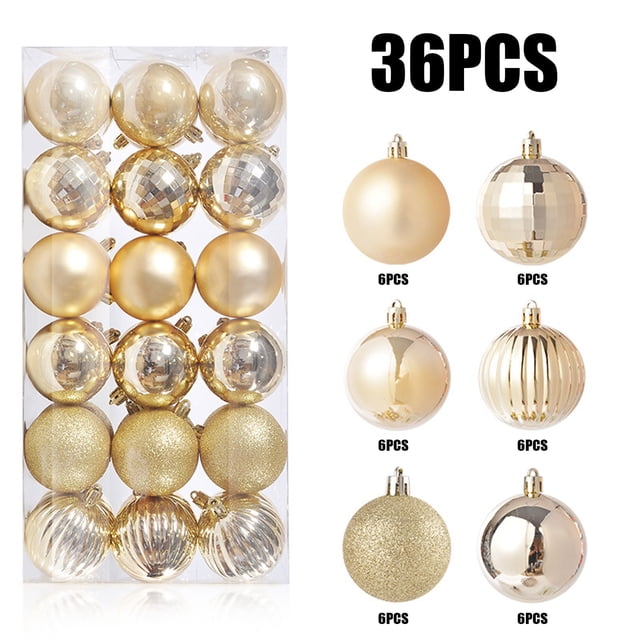 Meitianfacai 36PCS Christmas Xmas Tree Ball Bauble Hanging Home Party Ornament Decor 3CM
