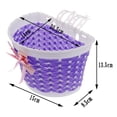 thumbnail image 3 of Kids Front Handlebar Bike Basket, Detachable, Strap, Bowknot, Cycling Riding Biking, Outdoor Sports ,, 3 of 7