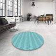 thumbnail image 4 of Ahgly Company Tapis d'Intérieur Rectangulaire Transitionnel Lavable à la Machine, Bleu Ara Bleu Vert, 8 Pieds x 10 Pieds, 4 of 7