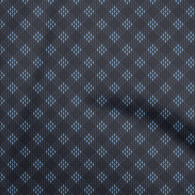 oneOone Viscose Chiffon Dark Blue Fabric Block Sewing Craft Projects Fabric Prints By Yard 42 Inch Wide-CI