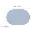 thumbnail image 2 of YIMWNYI Elliptical Faux Leather Placemat, Non-Slip Kitchen Table Mats, Easy to Clean Coffee Mats, Double-Sided Insulation Pad, Durable and Stylish Table Decor, 2 of 7