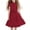 Wine, variant on SROBPTY Girls Dresses, Girls Summer Formal Ruffle Sleeve A Line Casual Dresses with Belt Blue 13 Years