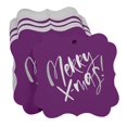 thumbnail image 3 of Inkdotpot Pack Of 100 Real Silver Foil Bracket Shape Paper Tags Merry X-Mas Christmas Favor Hang Tags, 3 of 7