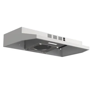 Under Hotte de portée Cabinet 36 Hotte de cuisine convertible sans conduit d'inch, Hotte d'aération en acier inoxydable avec boutons de rocker,2 Ventilateur d'échappement de vitesse,230 CFM Hotte d'aération,LED Lumière, filaire, blanc