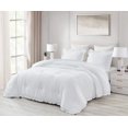 thumbnail image 1 of Chezmoi Collection Nora 2-Piece Ruffled Edge Trim Soft Washed Microfiber Comforter Set (Twin White), 1 of 4