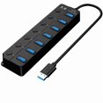 thumbnail image 1 of 7 Port Multi USB Power Adapter USB 3.0 Splitter Hub Multiple Expander Switch Cable Docking Stations, 1 of 6