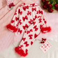 thumbnail image 3 of AJIWYH Pyjama de la Saint-Valentin pour Filles, Imprimé Doux, Ensemble de Pyjama Décontracté et Confortable Rouge pour 4-5 Ans, 3 of 8