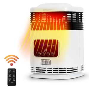 BLACK+DECKER Space Chauffe-eau, 1500W Chauffage portable sans flamme avec 12 Heureur