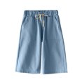 thumbnail image 1 of Innerwin Mini Pantalon Bermuda Femme Short Hot Pants Sport Longueur Genou Bas Décontracté Bleu TG, 1 of 2