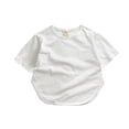 thumbnail image 1 of T-Shirts d'Été Classiques pour Garçons, Coupe Ample, Manches Courtes, Col Rabattu, Volants, Col Rond, Blouse de Printemps pour Garçon 6-7T, 1 of 7