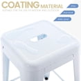 thumbnail image 3 of Heavenly Collection Industrial White Metal Counter Stools Set of 3 - Tolix-Style Backless Barstools with Wooden Seat Option - Ideal for Kitchen Islands & Patios, 3 of 8