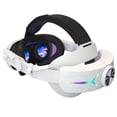 thumbnail image 2 of jinnoda RGB Adjustable VR Head Strap 8000mAh Rechargeable for Meta Quest 3 (White), 2 of 7