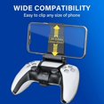 thumbnail image 4 of PS5 Controller Phone Mount Holder for iPhone Android, PS5 Remote Play Backbone Clip Compatible with PlayStation 5 Dualsense Gaming Controller with Adjustatble Switch Black, 4 of 6