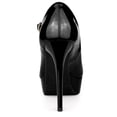 thumbnail image 3 of BLISSFUL STEP Women's Platform Ankle Strap Stiletto High Heel Pumps Black US 9, 3 of 5