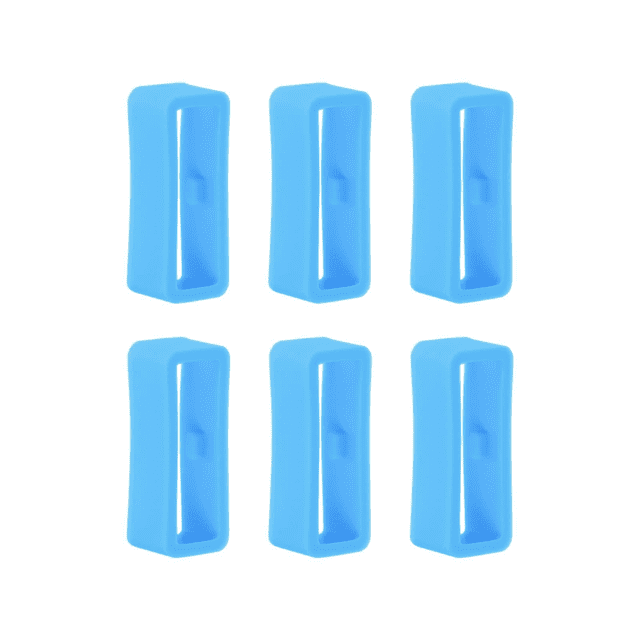 6PCS Silicone Watch Strap Buckles - 24mm, Lightweight, Durable, Holds Extra Straps In Place