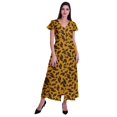 thumbnail image 2 of Moomaya Robe Longue Maxi pour Femmes à Manches Courtes, Robe Formelle/décontractée avec Poches P-TTG, 2 of 6