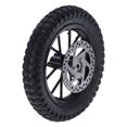 thumbnail image 3 of Rubber Tyre, Durable Front Wheel  For 47cc 49cc 2 Stroke Mini Dirt Bike Black, 3 of 8