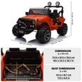 thumbnail image 3 of VOLTZ TOYS 2 Seater Ride On Car, 12V Electric Car for Kids, Electrical Jeep with 2 Seats, Full LED Lights, Parental Remote Control, MP3 Player (Orange), 3 of 8
