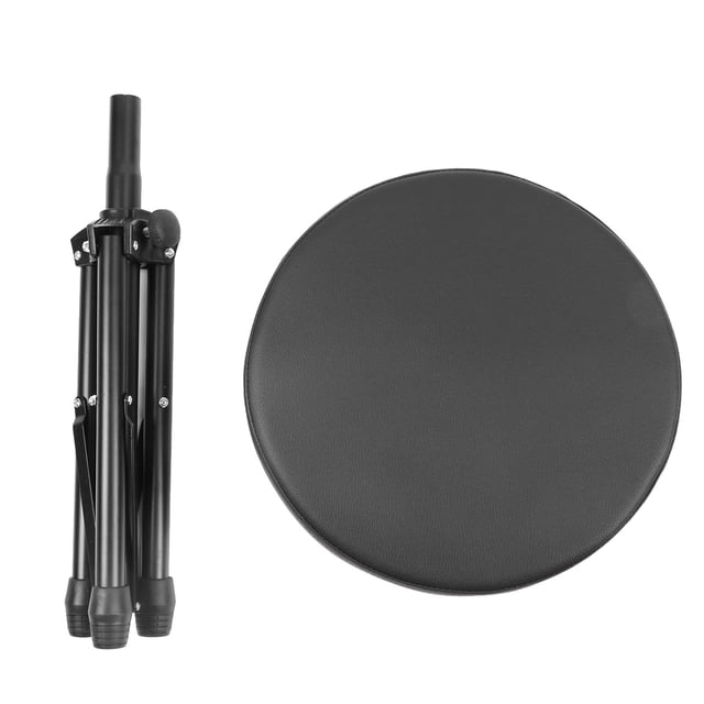 Trône de Tambour, Tabouret Pliable Antidérapant Stable Rotatif Rembourré Flexible Hauteur Réglable pour Jouer d'Instruments