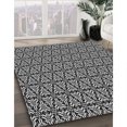 thumbnail image 3 of Ahgly Company Machine Washable Indoor Square Transitional Midnight Gray Area Rugs, 4' Square, 3 of 7